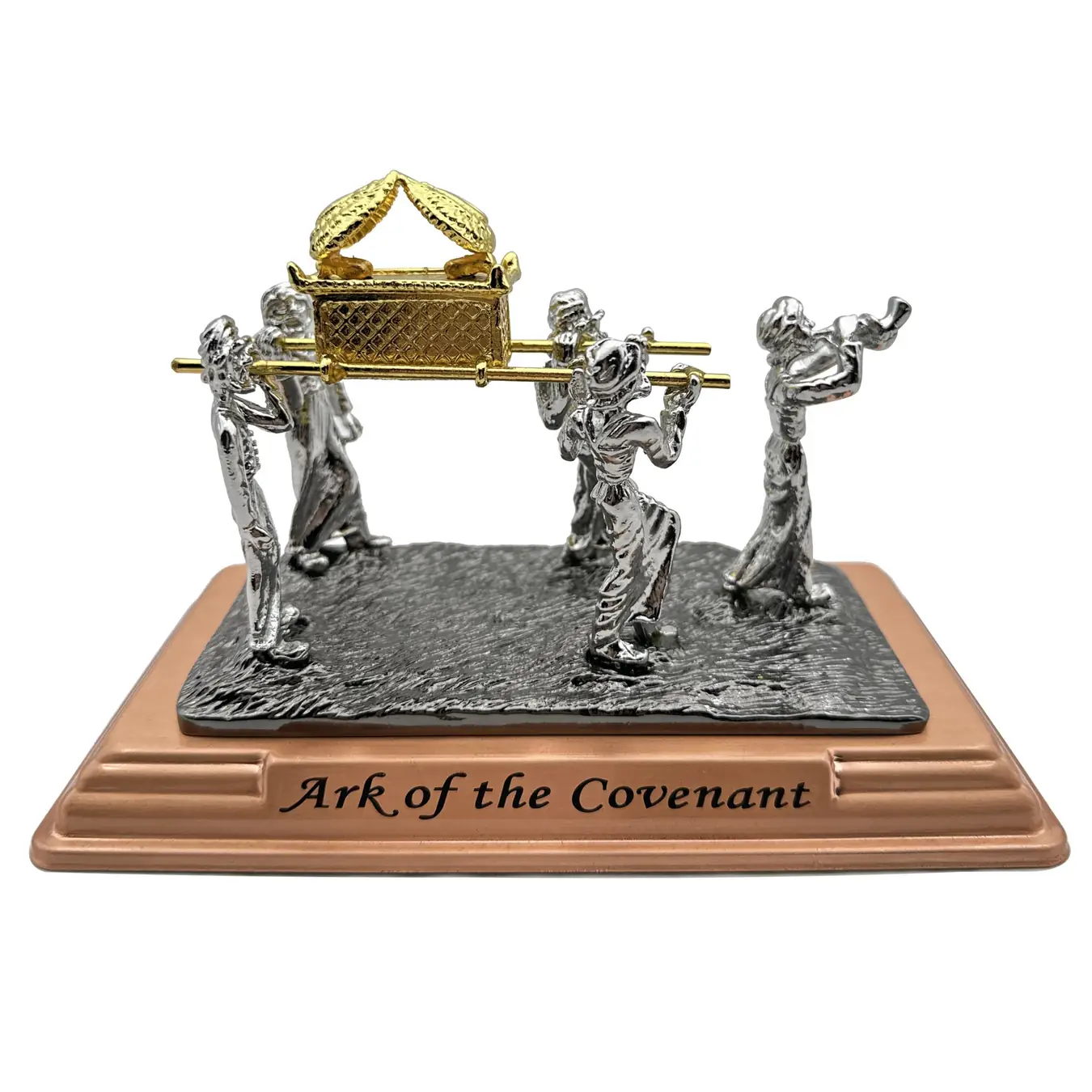 Detail of the gold and silver plated Levite priest figures