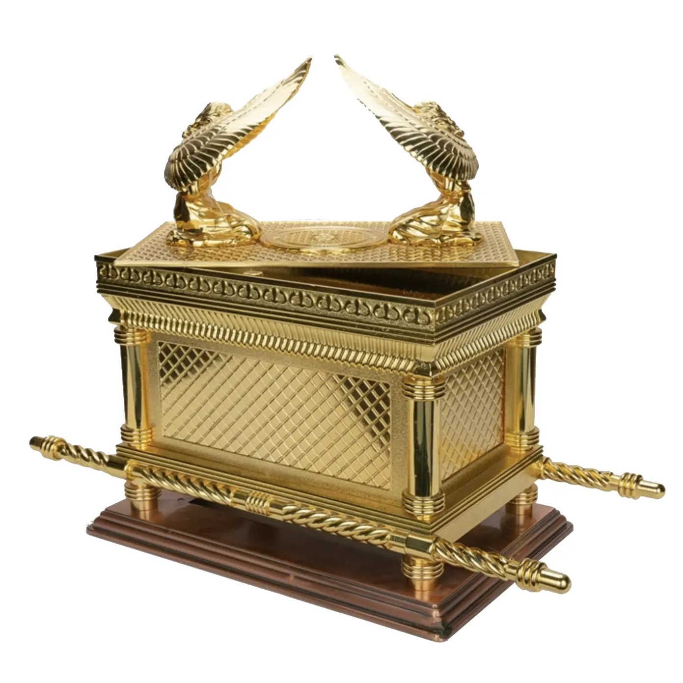 Side view of the extra large Ark model showing cherubim and lid detail