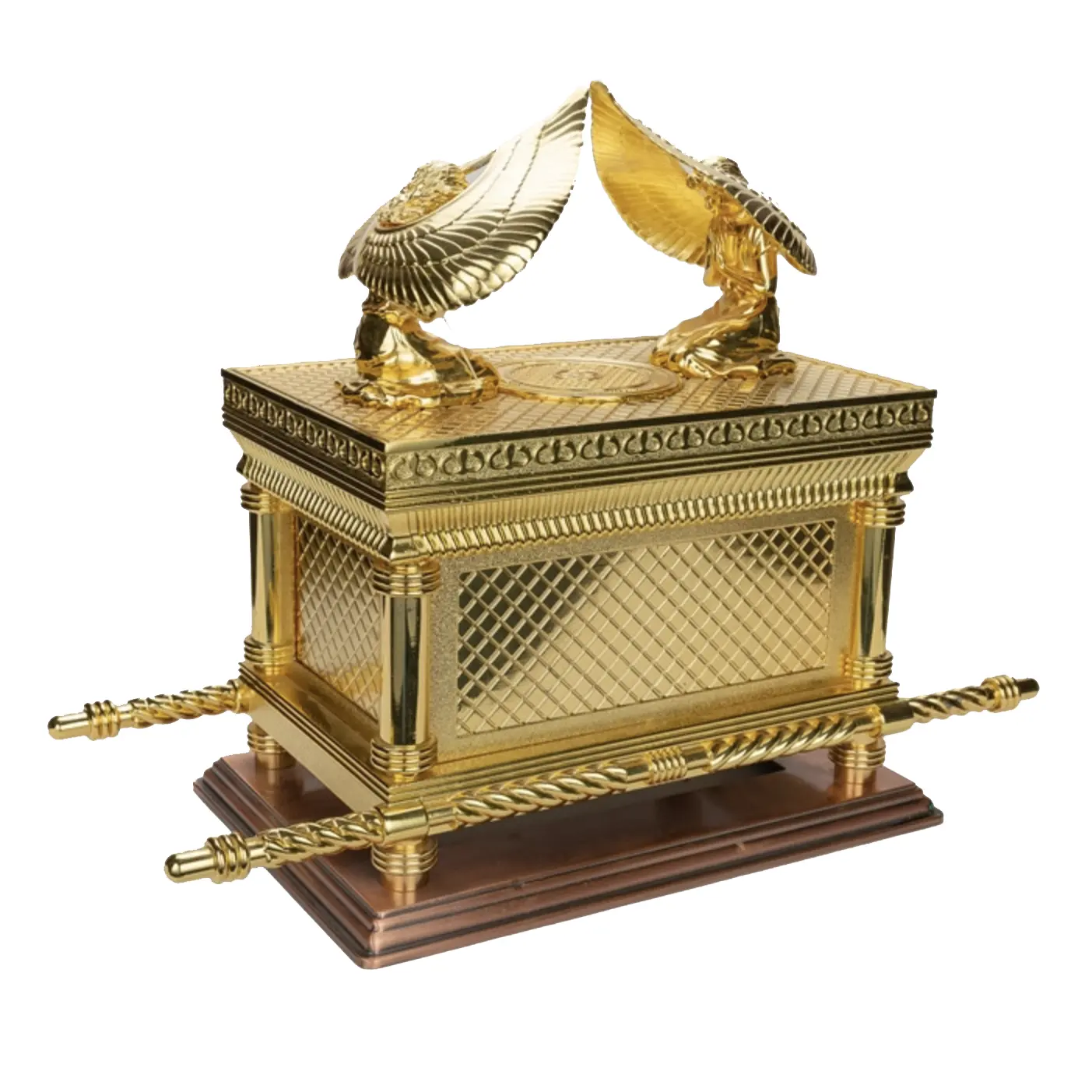 Detail of the gold plated surface on the extra large Ark replica