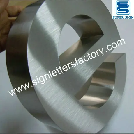 316 Brushed Stainless Steel Letters 07