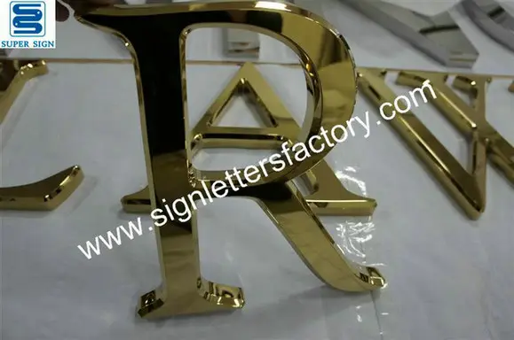 3D golden stainless steel letters 01