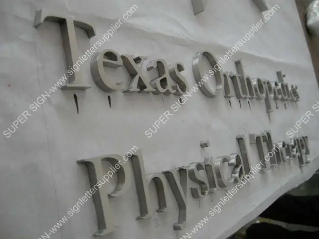 Brushed Stainless Steel Sign Lettering