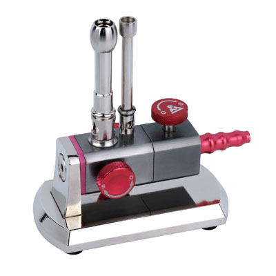 Bunsen Burner, Double Tubes, Silver Type