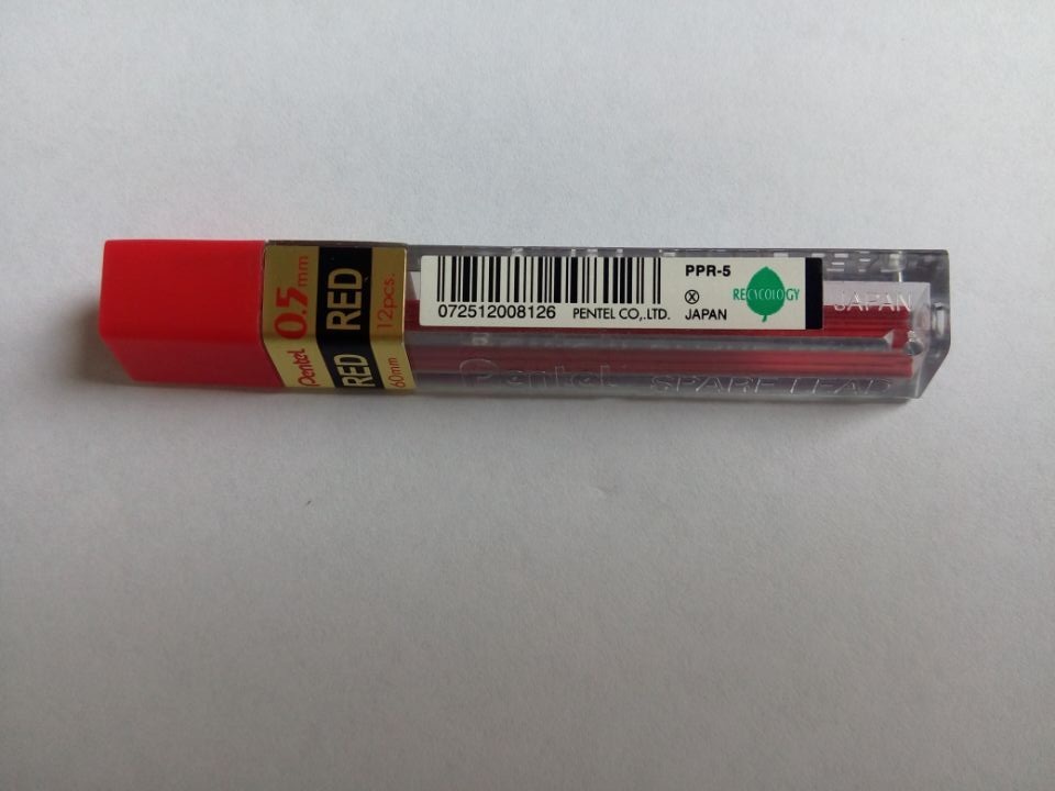 Refill Lead,Red,0.5mm,12pcs/pack