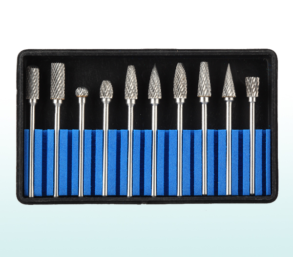 Carbide bur set,10pcs/box,Tip Diameter:5mm