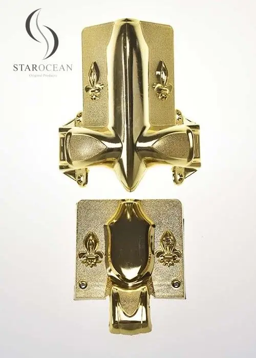 Gold Plated Funeral Accessories Handle Set, Parts of A Casket Compact Structure 2#