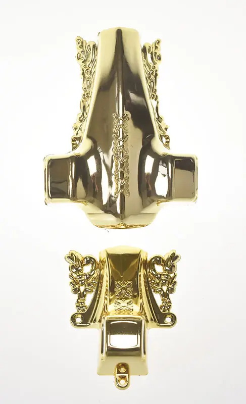 Customized Colors Casket Accessories , Antique Coffin Handles Electronic Plating Treatment