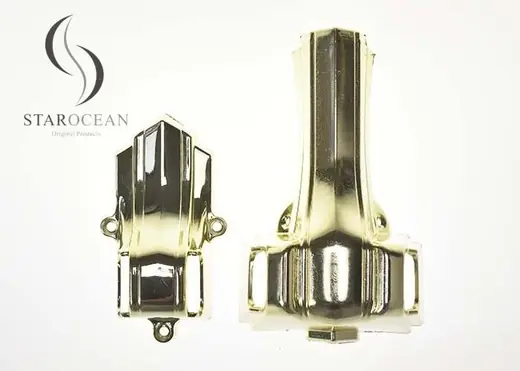 Gold Color Coffin Fittings Suppliers , Coffin Christmas Ornaments Light Weight 10#