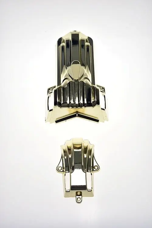 Plastic Corner Casket Hardware Kit 11# Shining Gold Color Delicate Surface