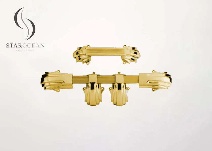 Gold ABS New Material Casket Hardware Wholesale Environmental Friendly 16# (P9006set) view 1