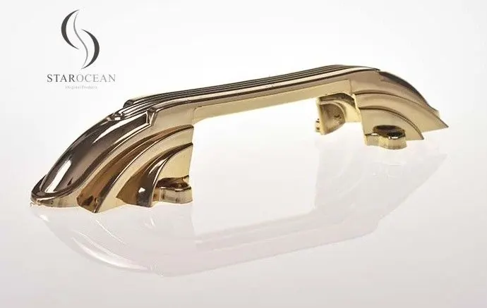 Gold ABS New Material Casket Hardware Wholesale Environmental Friendly 16# (P9006set) view 3