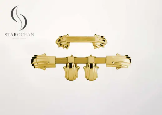 Gold ABS New Material Casket Hardware Wholesale Environmental Friendly 16# (P9006set)