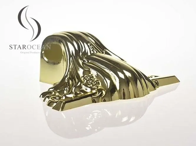 Shiny Gold Electronic Electroplated Plastic Coffin Corner Decorative Handle 24# view 3