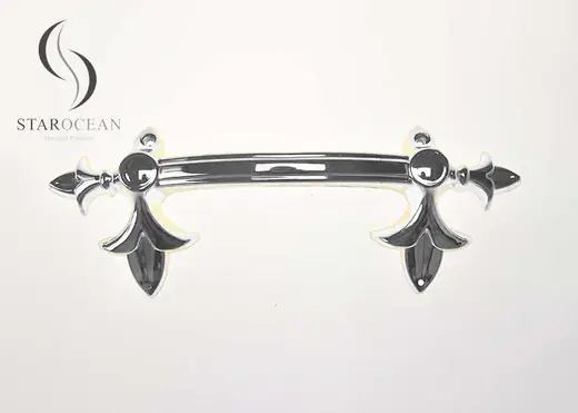 Silver Casket Hardware Funeral PP Recycle Plastic Coffin Handle Ornamental P9001-C
