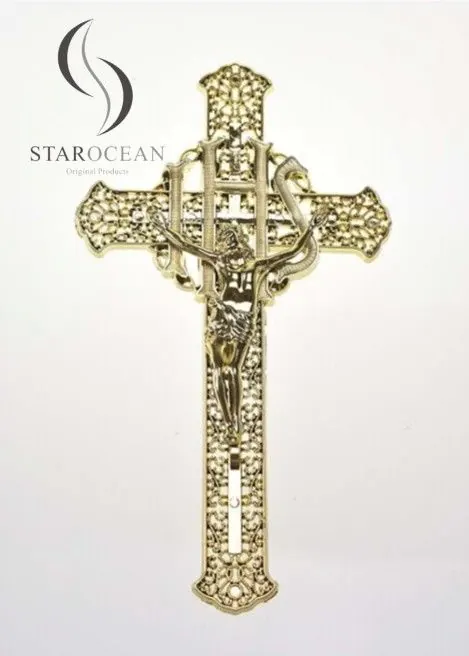 Customized Color Coffin Decoration Cross PP Recycled Material Exquisite Pattern PJ-01 view 1