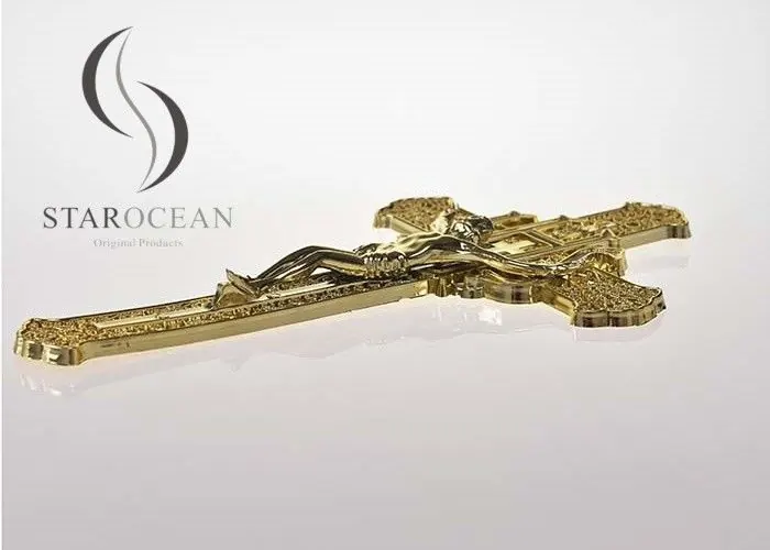 Customized Color Coffin Decoration Cross PP Recycled Material Exquisite Pattern PJ-01 view 2