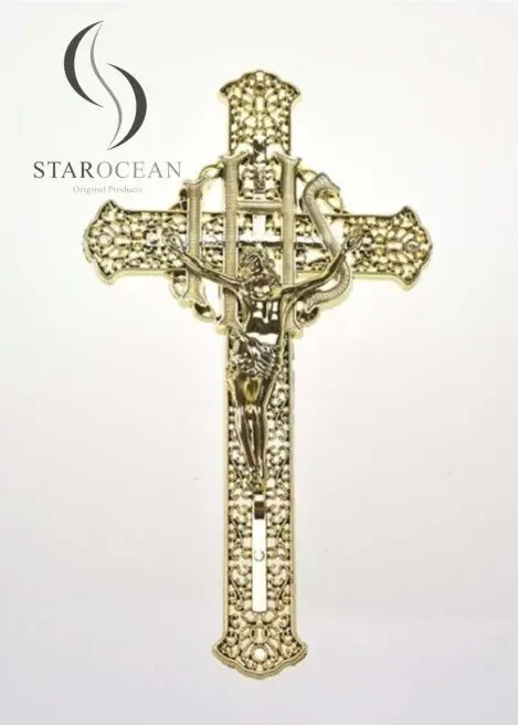 Customized Color Coffin Decoration Cross PP Recycled Material Exquisite Pattern PJ-01