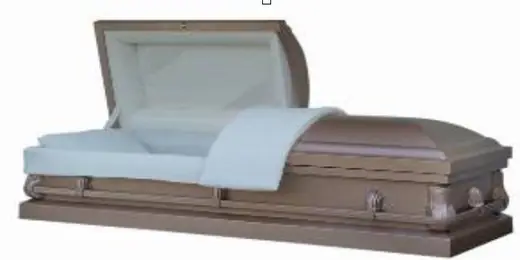 Silver Finish 20 Gauge Casket Pearl Crepe Interior with 11# Stationary Hardware