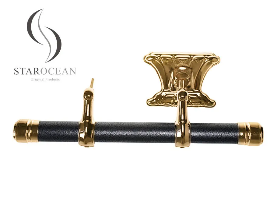 24K Gold Wooden Coffin Handle Wholesale Plastic Panel and Zinc Alloy Hinge SW-HG view 1