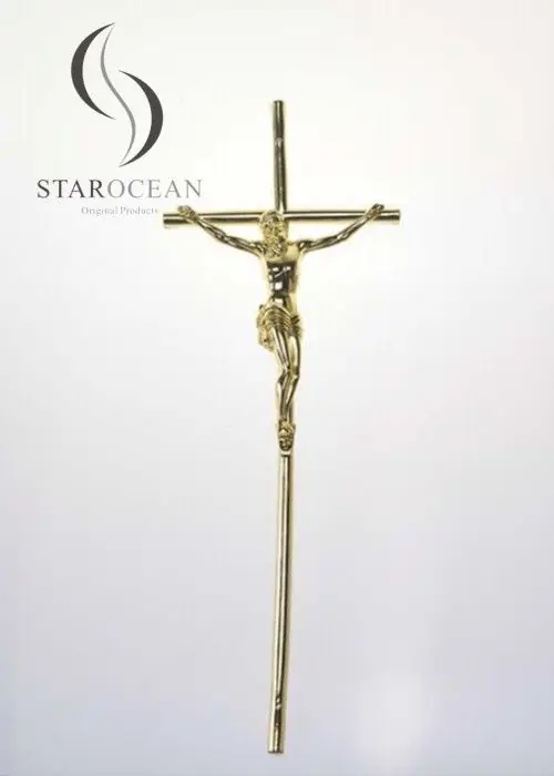 Customized Color PP Plastic Jesus Shaped Coffin Cross Decorations Funeral PJ-04