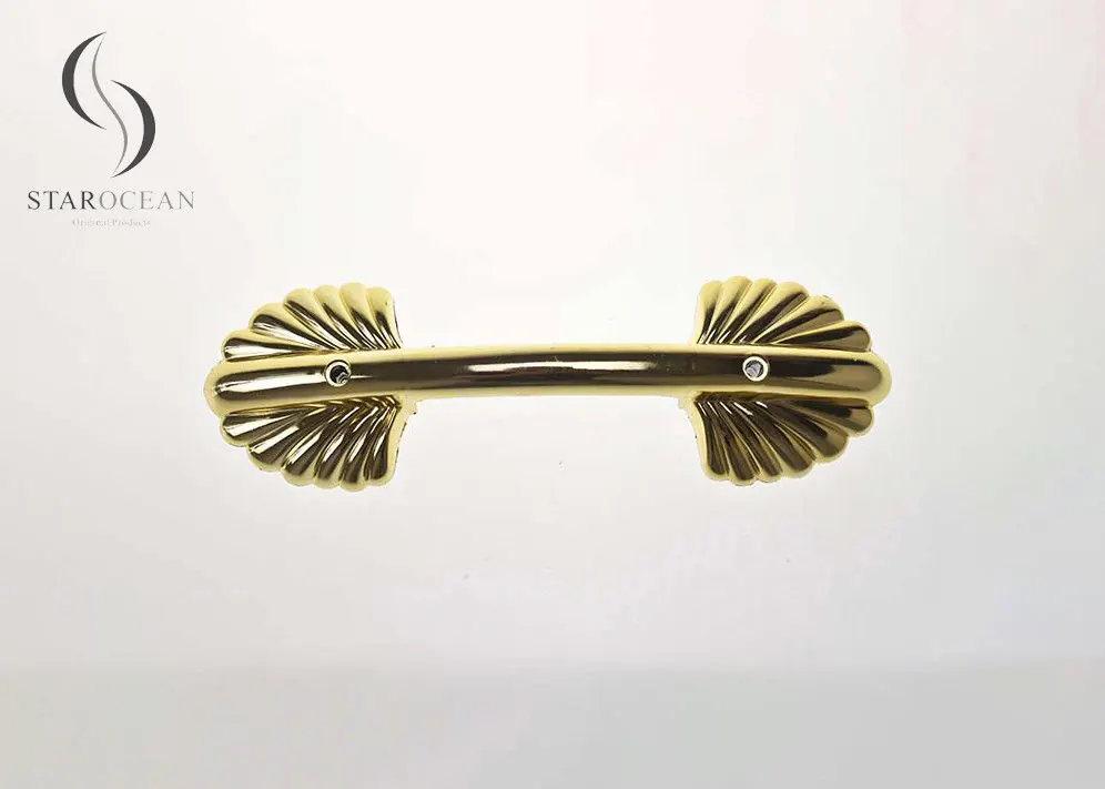 Gold Shell Shaped Plastic Coffin Handle Popular Product with High Durability P9003 view 1