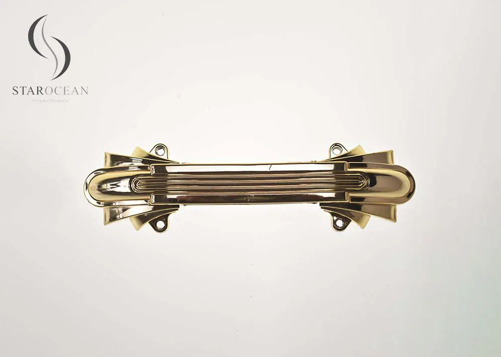 High Reinforced Plastic Coffin Handles with Gold Metallization Coating P9006 view 1