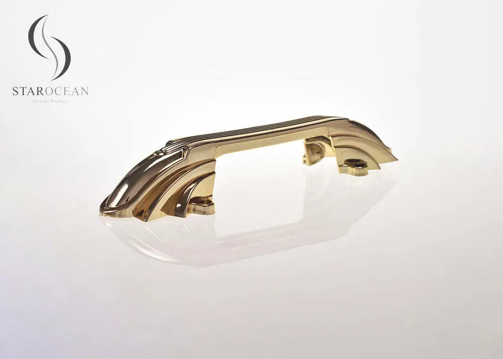 High Reinforced Plastic Coffin Handles with Gold Metallization Coating P9006 view 2