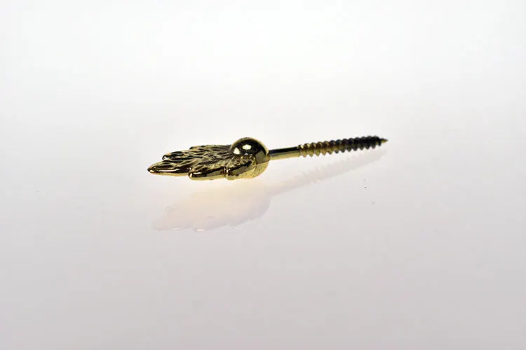 Floral Pattern Coffin Decorative Screws 45mm or 55mm Metal Section Length PS07 view 1