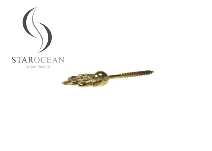 Floral Pattern Coffin Decorative Screws 45mm or 55mm Metal Section Length PS07 view 3
