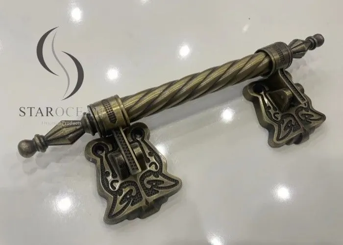 Zamak Metal Coffin Handle Zinc Alloy Material European Style in Gold Plating ZH005 view 3