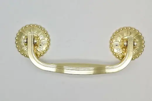 Highly Polished European Style Gold Plated Metal Coffin Handles Exquisite ZH009A