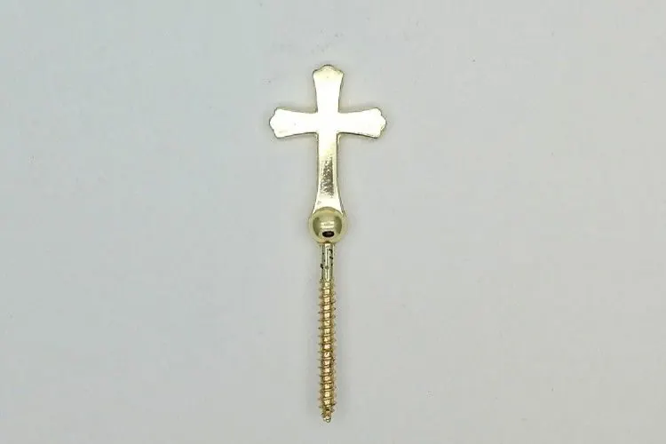 Gold-Plated Color Cross-Shaped Coffin Screw Cover High Quality Wholesale ZS11 view 1