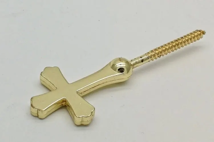 Gold-Plated Color Cross-Shaped Coffin Screw Cover High Quality Wholesale ZS11 view 2
