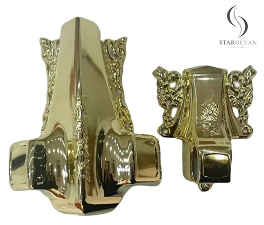 Light Gold Color PP Casket Fitting Coffin Corner Die Catings by Mould 3# LG