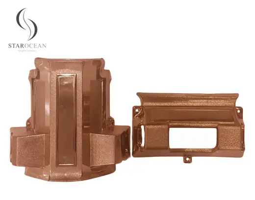 Bronze Plastic Coffin Corner Set with Lugs and Steel Bars Premium Accessories 7# B
