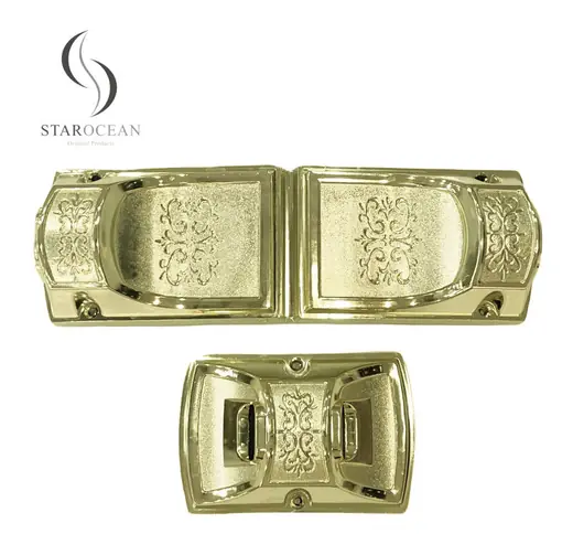 Light Gold Custom PP Material Coffin Handles and Decorative Coffin Corners 8# LG