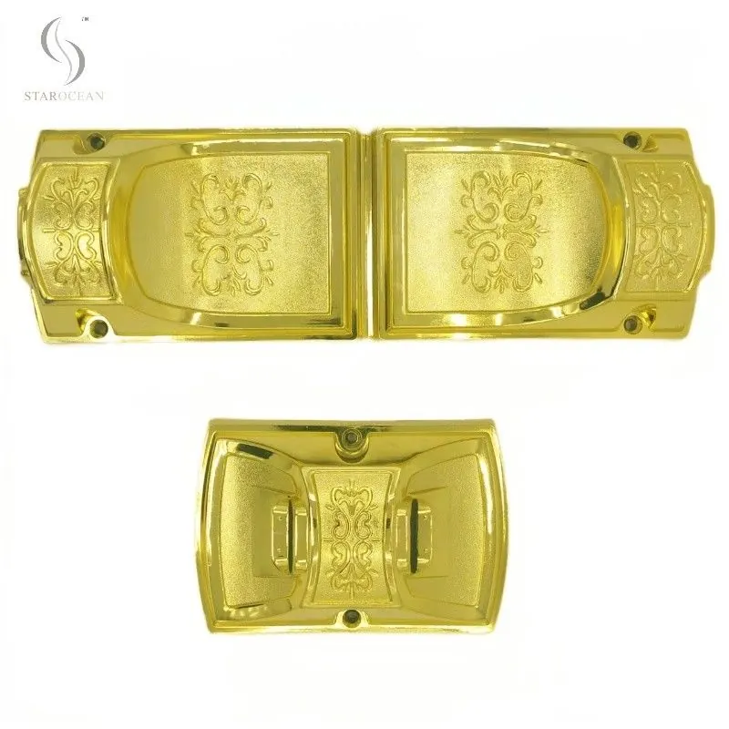 Shiny Golden PP Recycled Material Coffin Corner Anti-Fading Coffin Decoration 8# G view 1