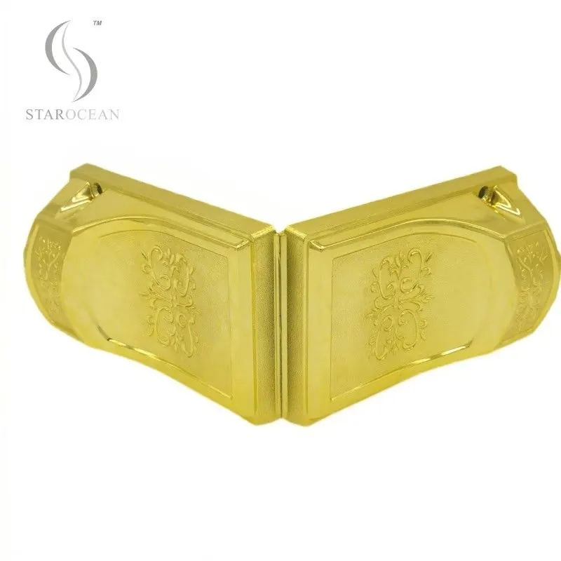 Shiny Golden PP Recycled Material Coffin Corner Anti-Fading Coffin Decoration 8# G view 2