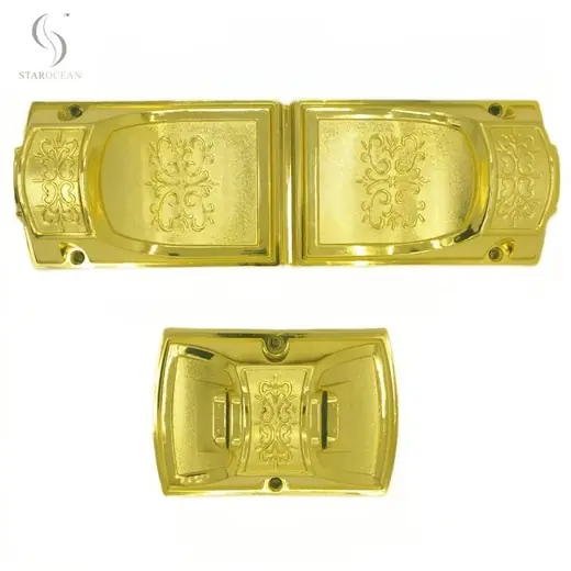 Shiny Golden PP Recycled Material Coffin Corner Anti-Fading Coffin Decoration 8# G
