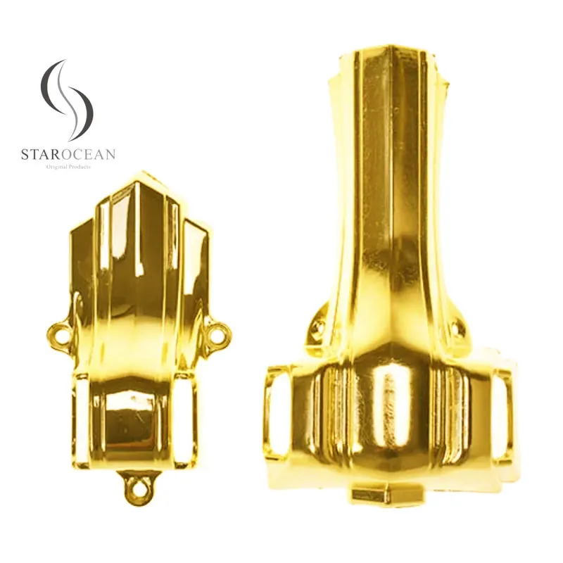 Gold Plastic Die-Cast Coffin Accessories, Metalized Coating of Coffin Parts 10# G view 1
