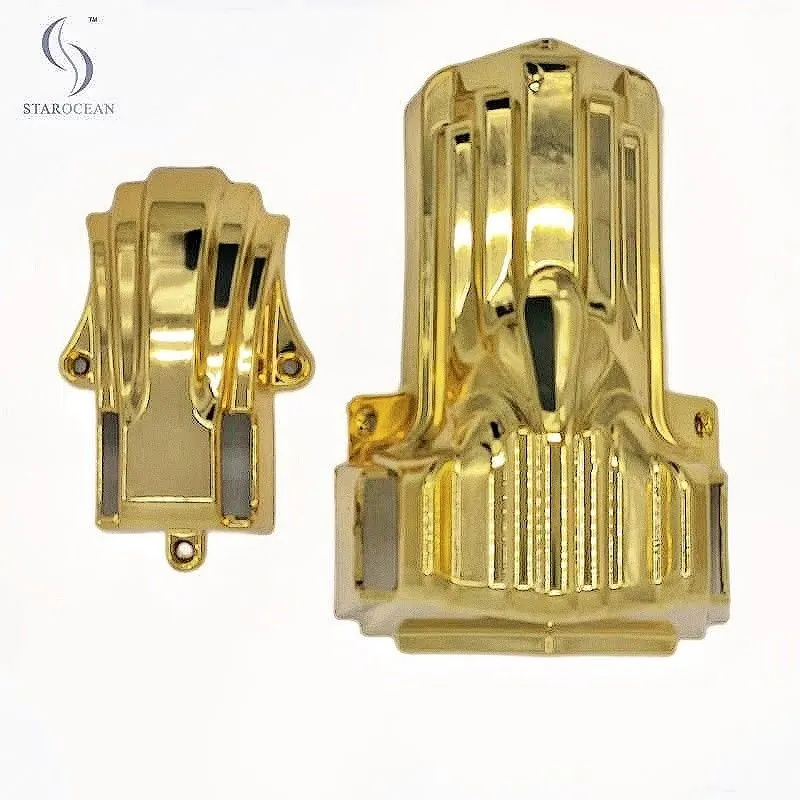 Decent Coffin Decoration Electroplated Shiny Gold Surface Funeral Accessories 11#G view 1