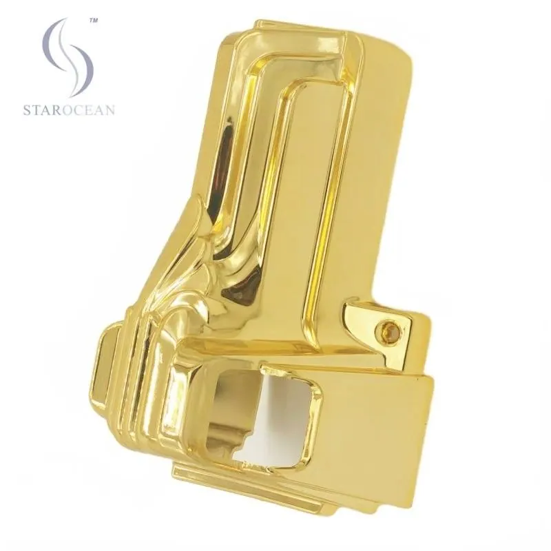 Decent Coffin Decoration Electroplated Shiny Gold Surface Funeral Accessories 11#G view 3