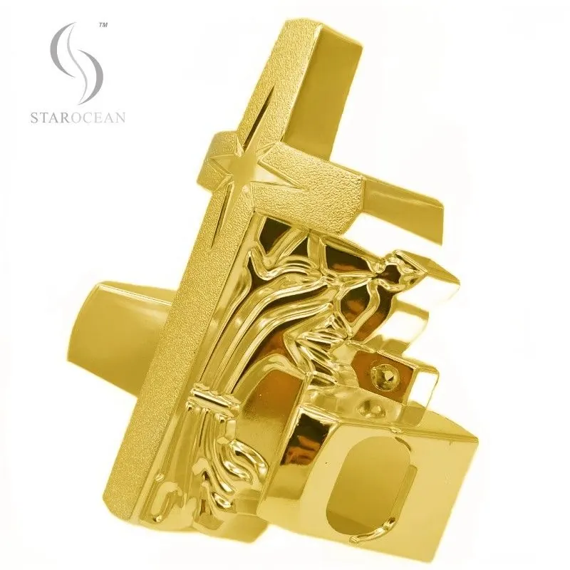 24K Gold Custom Coffin Corners, Star Pattern Design Coffin Decoration Set 12# G view 3
