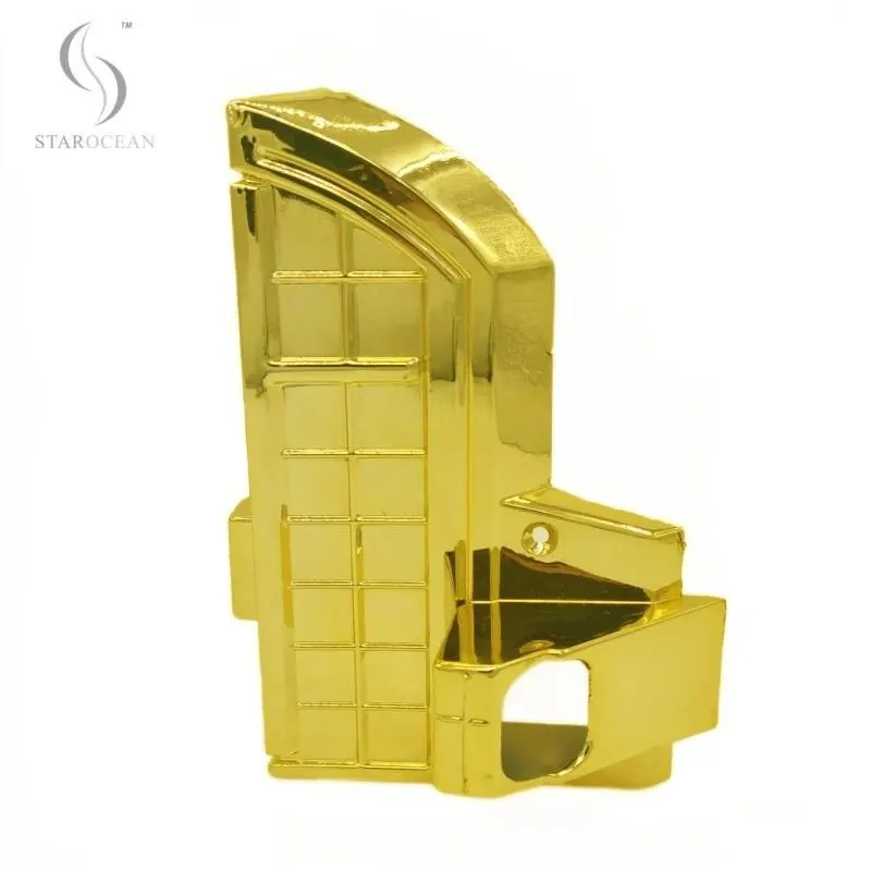 Gold PP Recycled Material Cross-Shaped Coffin Corners, Coffin Accessories 15#G view 3