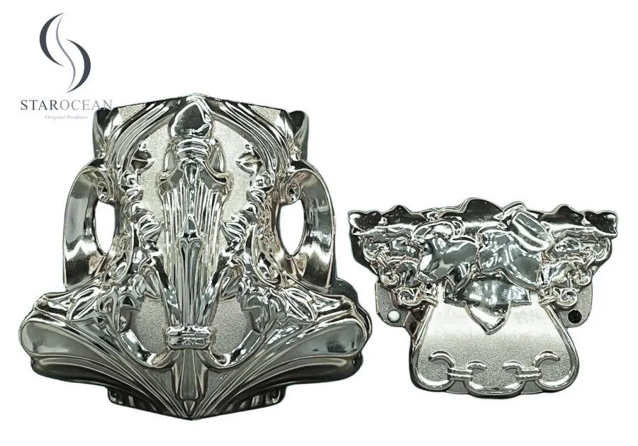 Silver Plastic Christmas Style Coffin Corner, Funeral Accessories Supplier17# S view 1