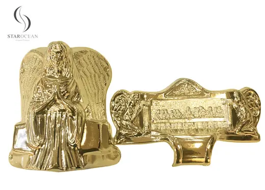Customized Light Gold Plastic Oversized Coffin Handle for Funeral Ornamentation 19# LG