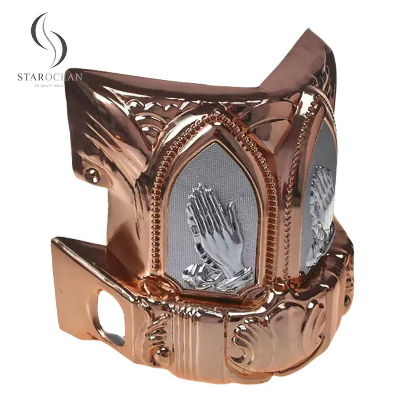 ABS Material Bronze Luxury Coffin Corner Set with Steel Pipe Wholesale 20# B view 2
