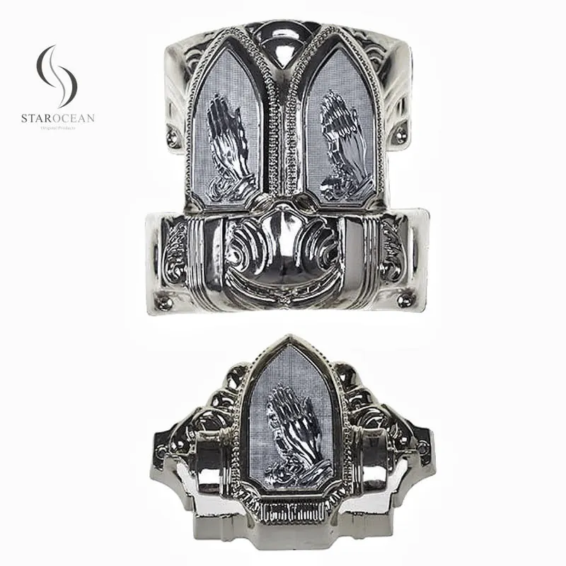 High Quality Plastic Silver Coffin Corner Funeral Decoration Supplies Wholesale 20#S view 1