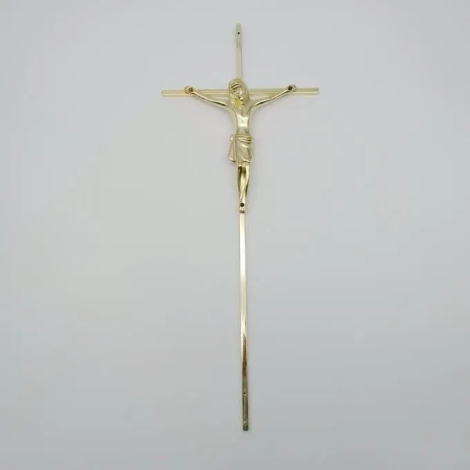 Gold Electroplated Surface Coffin Christian Style Cross Coffin Supplies ZJ-02 view 1