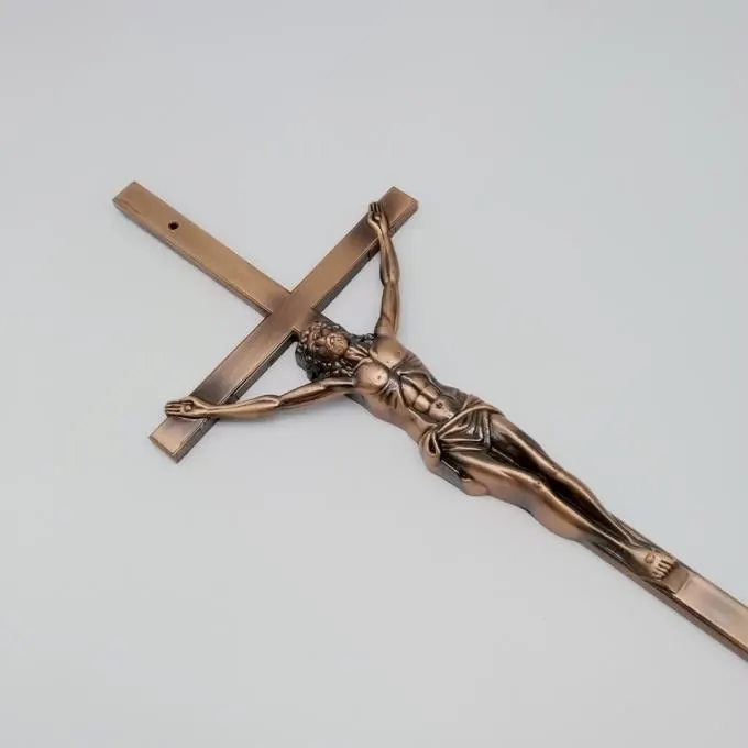 Antique Bronze Zamak Material Coffin Lightweight Cross Wholesale ZD018 view 2